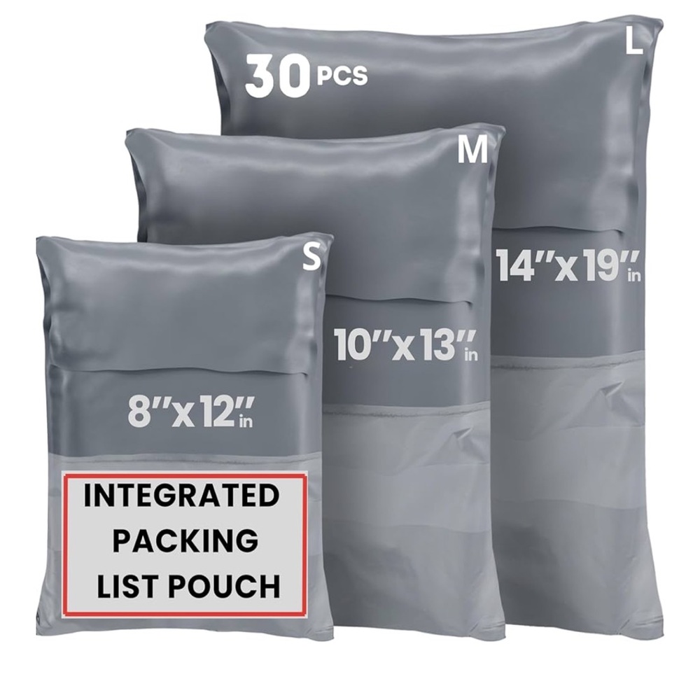 3 Sizes incl. 8x12, poly mailers 10x13 & 14x19 Poly Mailers (30 Pack) NEW